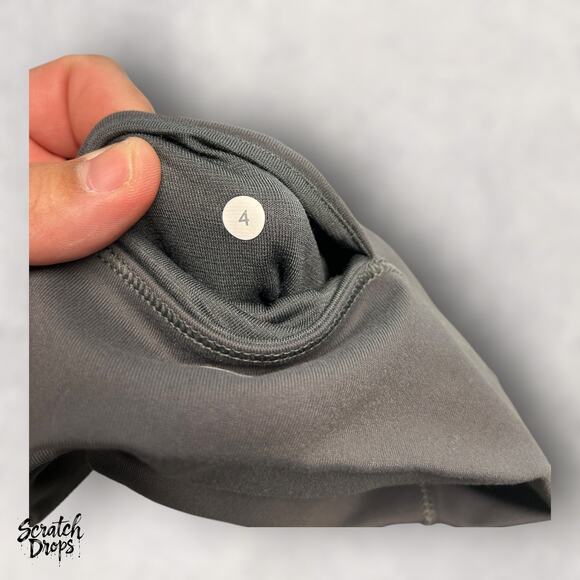 Lululemon Wunder Under Crop Hi Rise 21 Inch Dark Slate Leggings Size 4 - Picture 2 of 5